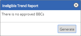 Info prompt - No Approved BBCs available